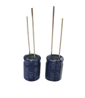 8000 heures de 450V 47uf 18*32mm de condensateur électrolytique en aluminium d'IMMERSION pour l'éclairage routier